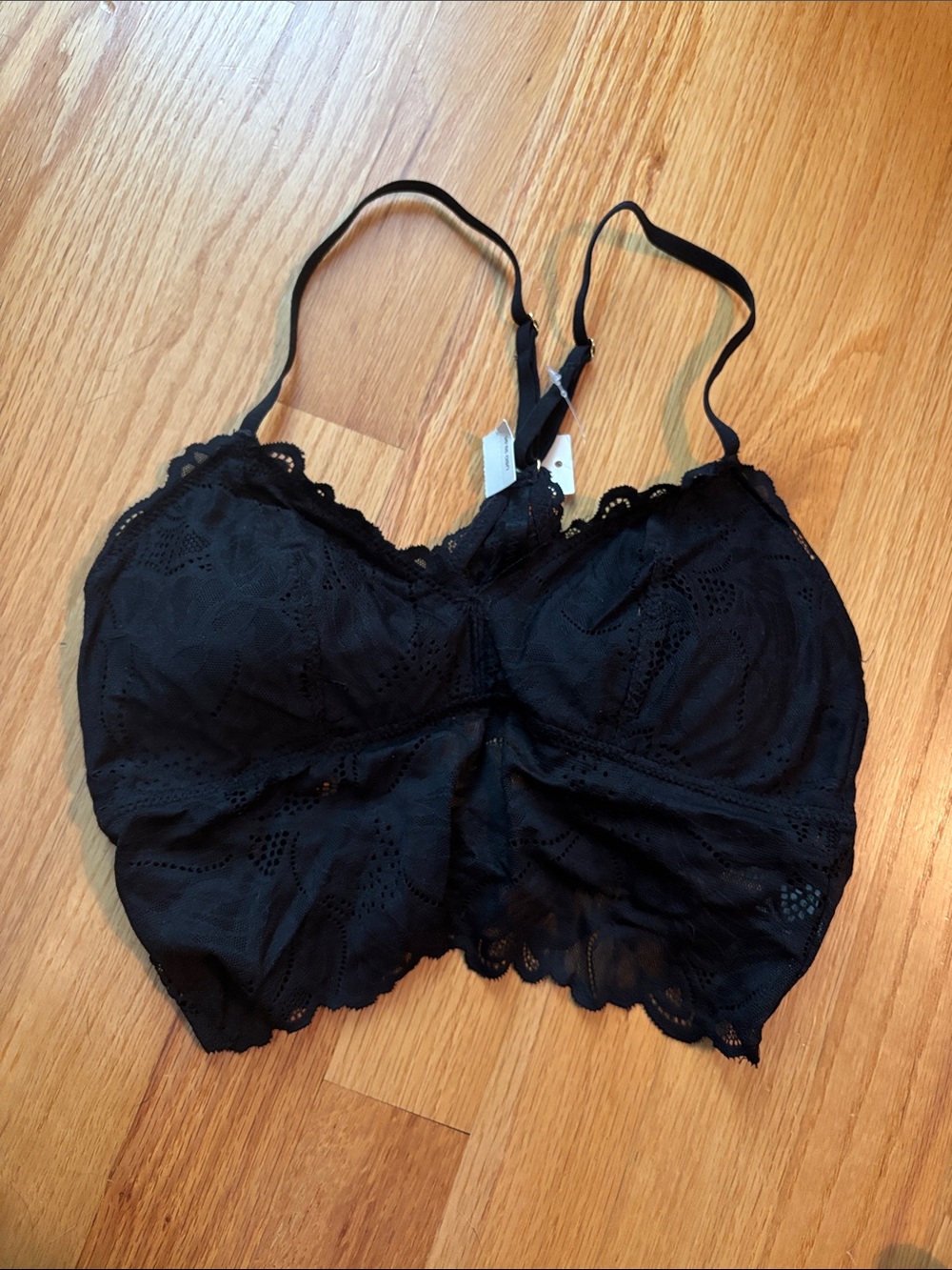 Black Lace Bralette with Adjustable Straps